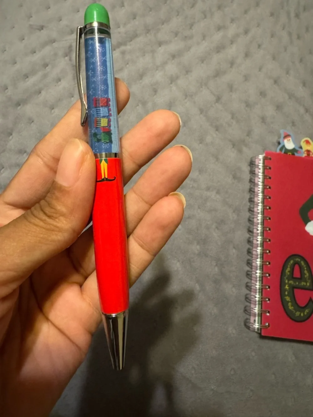 NEW Elf Themed Spiral Notebook and Pen